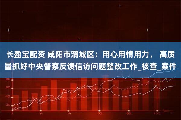 长盈宝配资 咸阳市渭城区：用心用情用力， 高质量抓好中央督察反馈信访问题整改工作_核查_案件